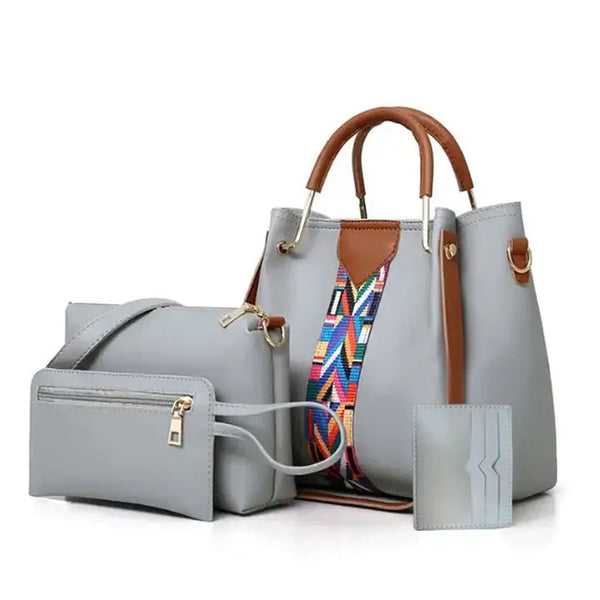 CAPRI 4 PIECE GREY HANDBAG